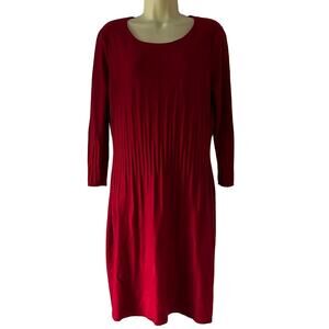 Marc New York  Red Sweater Dress Woman's Size XL Knee Length Holiday Office